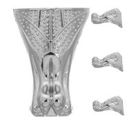 ELAYARD 4 Pièces Rustic Vintage Metal Decorative Corner Feet for Jewelry Boxes Furniture Stability and Support Legs for Cabinets Tables