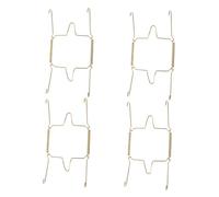 ELAYARD 4 pièces Support de Plaques Murales U Acier Inoxydable Lot de Crochets Décoratifs pour Assiettes Installation Rapide et Facile pour Affichage Assiettes Vintage et Artistiques