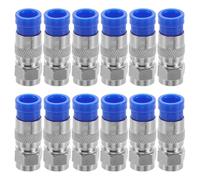 ELAYARD 40 Connecteurs à Compression Rg6 Adaptateur Connecteur F Coaxial Kit de 40 Pièces pour Câble TV Compatible Téléviseurs Coaxiaux Transmission Stable du Signal Résistance à la