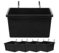 ELAYARD 5 pièces Bacs de Rangement pour Panneau Perforé Bacs Utilitaires Robustes Organisateurs Muraux Polyvalents pour Atelier et Garage Noir sans Étiquette