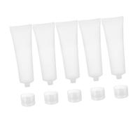 ELAYARD 5 Pièces Lot de Flacons Rechargeables pour Shampooing et Lotion Bouteilles de Voyage Pratiques pour Crème Mains et Visage Format Compact pour Déplacements