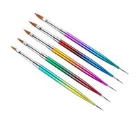 ELAYARD 5 pièces Set de Nail Art Double-embouts Métal Dégradé pour Manucure DIY Dessin de Points et Lignes Outils Manucure pour Décoration Ongles UV Gel