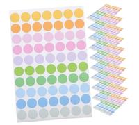 ELAYARD 50 feuilles Lot de Étiquettes Autocollantes Rondes Pastilles Adhésives Colorées pour Codage Étiquetage et Scellement Denveloppes et Documents