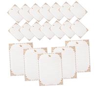 ELAYARD 50 Feuilles Papier à Lettres Vintage Style Rétro pour Écriture Invitation Correspondance Papier Ligné Blanc Support Écriture Pratique et Charme d'Autrefois