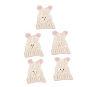 ELAYARD 5pièces Bonnet De Séchage Rapide Microfibre Avec Broderie Animale Serviette Absorbante Pour Cheveux Turbans De Bain Pour Femmes Pour Cheveux Courts Et Bouclés