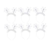 ELAYARD 6 Pièces Bandeaux Flocons de Blancs Décoration Noël Légère et Non Déformable Accessoires Festifs pour Fêtes et Carnaval