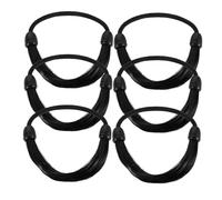 ELAYARD 6 pièces Élastiques Cheveux Invisibles Haute Élasticité pour Femme Accessoires Tresse Naturel Noir Bandes Souples Adaptées Cheveux Épais Maintien Discret Ponytail