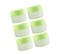 ELAYARD 6 Pièces Jars Crème de Voyage Plastique Pot Rond Mat Refillable avec Cuillère et Contenant Intérieur Remplaçable pour Soins Visage et Échantillons