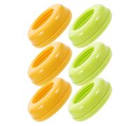 ELAYARD 6 Pièces Lot Anneaux de Colliers à Vis pour Biberons Garçon Fille Accessoires Plastique Sécurisés Deuxième Génération Anti-fuite et Protection Antipoussière de Remplacement