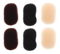 ELAYARD 6 pièces Pinces Invisibles Volume Cheveux Base Coussin Rembourrage Chignon Gain De Volume Pour Femmes Couleurs Naturelles Noir Café