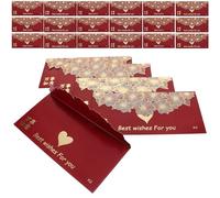 ELAYARD 60 Enveloppes Rouges En Papier Invitations De Mariage Élégantes Pour Le Marié Et Le Cortège Nuptial Style Western