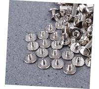 ELAYARD 60 pièces Kit de Vis à Tête Plate Argentées Acier Inoxydable pour Reliure Lot de Goujons de Fixation Résistantes Corrosion Montage Facile pour Albums et Scrapbooking