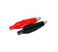 ELAYARD 60 pièces Lot Pinces Crocodile Métal avec Gaine Isolante Rouge et Noir Pinces Électriques pour Circuits Batteries Auto et Tests DIY Sécurisés