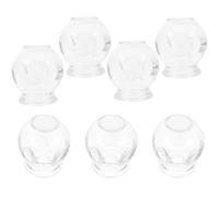 ELAYARD 7 pièces Kit de Ventouses Verre Épaisses pour Cupping Sous Vide Massage Chinois Dispositif Aspiration pour Usage Familial et Professionnel