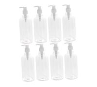 ELAYARD 8 Ensemble Flacons Distributeurs Pompe Réutilisables Transparents pour Shampoing Lotion Savon Liquide Cosmétiques Santé Sécurité