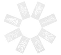 ELAYARD 8 pièces Pochoirs Peinture Réutilisables Motifs Fleurs pour DIY Peinture Mur Bois Toile Décoration Artistique
