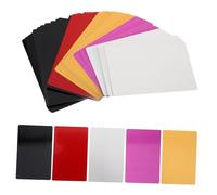 ELAYARD 80 pièces Cartes de Visite Métalliques Vierges Aluminium Multicolores Anodisées pour Gravure Impression et Marquage Personnalisés Adaptées Au Bureau et Usage Professionnel