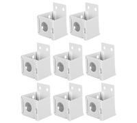 ELAYARD 8pièces Supports de Fixation pour Stores Vénitiens Boîtier Métallique Discret de Accessoire de Remplacement pour Rail Installation Facile sans Outil