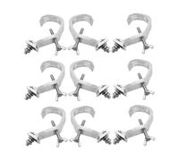 ELAYARD 9 pièces Lot de Pinces Crochet Aluminium pour Éclairage Scène Support Haute Charge Finition Argentée Antireflet Compatible Truss pour Projecteurs et Jeux Lumière Professionnels