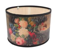 ELAYARD Abat-jour Cylindrique en Bambou Vintage Pliable pour Lampe à Clipser, Adoucit la Lumière, Décoration Élégante pour Lampe de Chevet ou Lampadaire