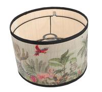 ELAYARD Abat-jour en Bambou et Fer E27, Abat-jour Suspendu pour Lampe de Table et Plafonnier, Décoration Intérieure Naturelle, Finition Élégante, Éclairage Doux pour Maison, sans Câble