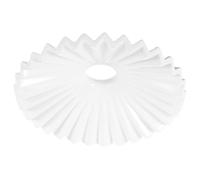 ELAYARD Abat-Jour en Céramique Plissée Blanc pour Lampe Suspendue, Grand Modèle pour Plafonnier, Chambre et Espace de Travail