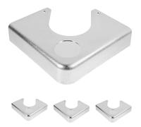 ELAYARD Accessoires d'angle Chromés pour Table de Billard 4 Pièces, Plaques de Protection en Métal Argenté, pour Billard de Table Convertible en Salle de Loisirs