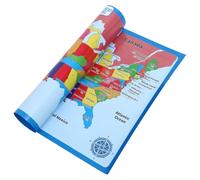 ELAYARD Affiche Éducative Résistante à Usure Carte des États-unis pour Garçon Fille Affiche Pédagogique Préscolaire Colorée pour Salle de Classe Garçon Fille