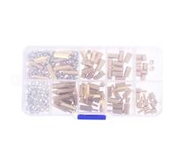 ELAYARD Assortiment avec Entretoises Hexagonales en Laiton Vis et Écrous en Acier Inoxydable 180 Pièces Boîte de Rangement Pratique pour Assemblage Précis