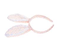 ELAYARD Bandeau Oreilles Lapin Pailleté Rose Accessoire Flexible et Confortable pour Fête Cosplay Anniversaire Adulte et Photo