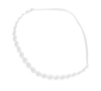 ELAYARD Bandeau Perlé Délicat Bandeau Souple avec Perles pour Né Accessoire Photo Ajustable pour pour Séances Photo et Shower