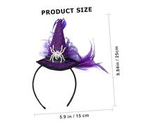 ELAYARD Bandeau Pour Enfants Halloween Bandeau De Sorcières Violettes Enfant En Âge Mini-chapeau Caches Violet