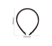ELAYARD Bandeau Tressé Cheveux Femme Naturel Noir Accessoire Coiffure Antidérapant avec Dents Style Coréen Large et Confortable Postiche Tressé Élégant pour Filles et Femmes Bandeau