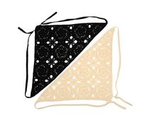 ELAYARD Bandeaux Foulards au Crochet pour Femmes 2 Pièces Fin et Léger Noir et Beige Bandana Cheveux Polyvalent Fête Présent Doux Peau
