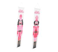 ELAYARD Banderoles Casse-Noisette Noël 1 Paire Décorations Réutilisables pour Porte Ambiance Festive Accessoires Photo à Suspendre pour Fête et Porche