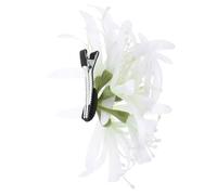 ELAYARD Barrette à Cheveux Fiable et Pratique en Polyester et Plastique Fleur Blanche Style Adorable et Ludique pour Décoration de Cheveux de Filles en Fête ou Performance