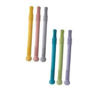 ELAYARD Bâton de Dentition Creux pour Bébé Lot de 6 Pièces, Jouet de Dentition Sensoriel Léger et Sûr pour Apaiser Gencives Sensibles Couleur Aléatoire