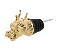 ELAYARD Bec verseur pour bouteille avec couvercle en alliage doré Tête de dragon, contrôle précis anti-goutte pour spiritueux, accessoire polyvalent pour bartending et fêtes