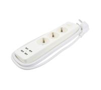 ELAYARD Bloc Européen Ports USB Multiprises Murale avec Protection Rallonge Multifonction pour Maison Bureau Cuisine Prise Multiple Sécurisée et Compacte Compatible