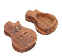 ELAYARD Boîte à Médiators en Bois Fait Main Rangement Compact pour Guitares Acoustiques et Électriques Surface Lisse pour Voyages et Concerts Présent Original Musicien Boîte