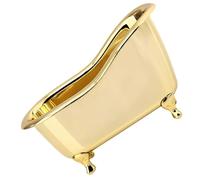 ELAYARD Boîte de Rangement Maquillage Porte-pinceaux Forme Baignoire Créatif en ABS Or et Porte-maquillage Bureau et Maison