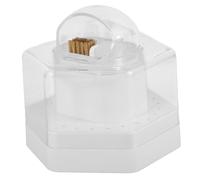 ELAYARD Boîte de Rangement Multifonctionnelle pour Embouts de Ponçage Ongles Légère et Portable Support Affichage pour Fournitures Manucure Usage Professionnel et Domicile avec Brosse de