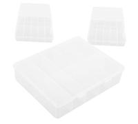 ELAYARD Boîte de Rangement Transparente Style pour 500 Faux Ongles Rangement Ordonné et Toucher Doux 3 Pièces en Pp Style pour Accessoires de Nail Art