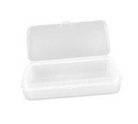ELAYARD Boîte de Transparente pour Outils de Manucure avec Double Compartiment Organisateur Compact pour Accessoires Nail Art Pinceaux et Pinces pour Salon et Usage Personnel