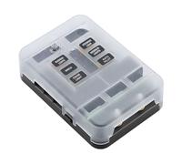 ELAYARD Boîtier Porte-fusibles Marin avec Indicateurs LED Rouge et Bleu Bloc de Distribution Étanche Multi-Voies pour Voiture Camping-Car Yacht et Bateau