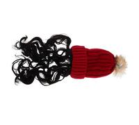 ELAYARD Bonnet Tricoté Hiver Femme avec Fausse Perruque Longue Bouclée Chaud et Léger et Nouvel An Accessoire Mode Polyvalent pour Fêtes et Usage Quotidien