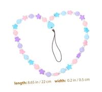 ELAYARD Bracelet Téléphone Perlé Chaîne Souple Argile Résistante Tour de Poignet et Portable pour Smartphone Accessoire Mode Polyvalent