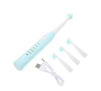 ELAYARD Brosse à Dents Électrique Rechargeable USB pour Garçon et Filles Tête Souple, Cinq Vitesses, Étanche, Bain, Couleur Bleue
