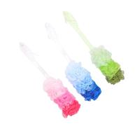 ELAYARD Brosse De Bain Exfoliante 3 Pièces 42 Cm Longue Poignée Boules De Bain En Pe Et Pp Pour Peau Douce Usage Quotidien à Domicile