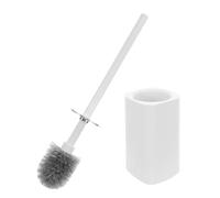 ELAYARD Brosse WC Murale à Suspendre Long Manche Poils Durs Blanc Support Mural Hygiénique Kit de Nettoyage pour Toilettes Accessoire Salle de Bain Pratique et Réutilisable